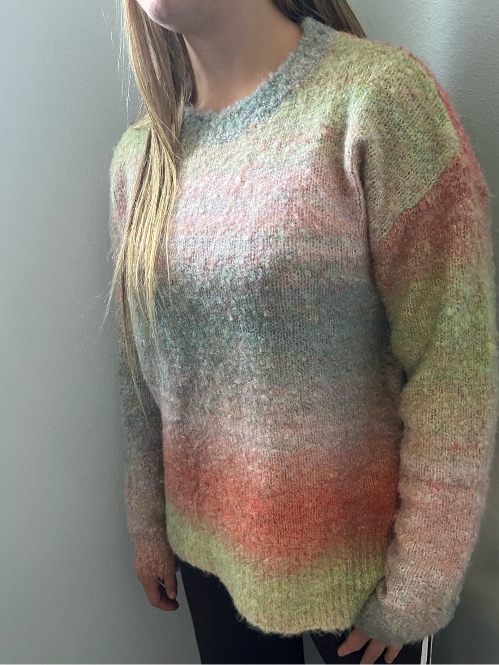 Wool Blend Rainbow Sweater